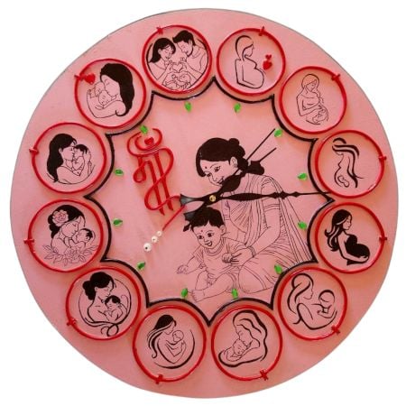 Handcrafted Mothers Day Special Wall Clock
